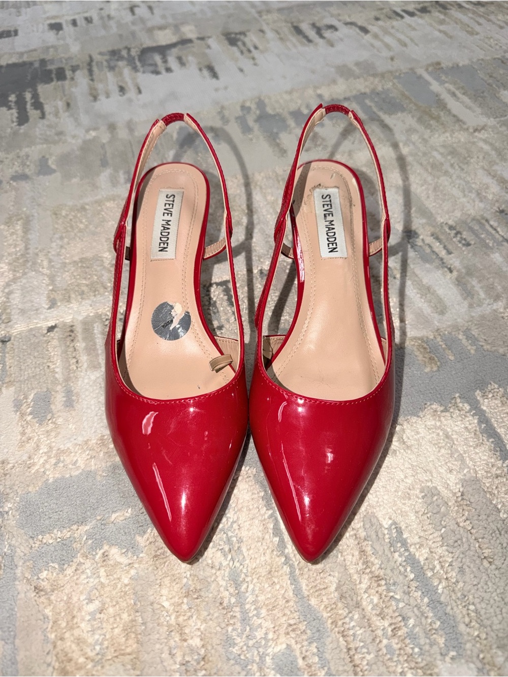 Steve Madden Red Patent Pointed Slingback Pumps